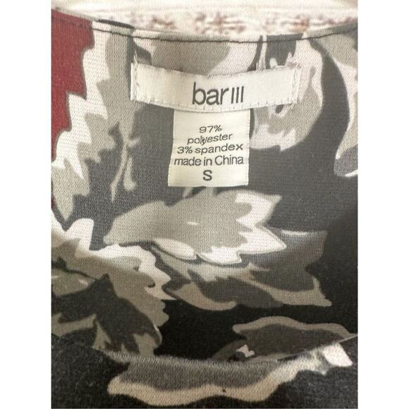 Macy's Bar III Women's Floral Striped Cutout Fit & Flare Skater Dress Small - Picture 6 of 10